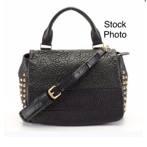 MCM EUC Studded Leather Two Way Flap Bag
